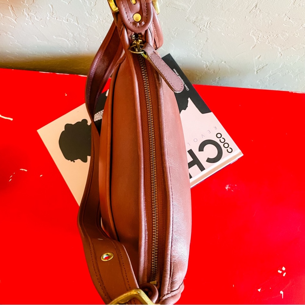 Vintage Coach Legacy No. 9966 Zip Brown British Tan Purse Shoulder Bag Crossbody - Picture 8 of 14